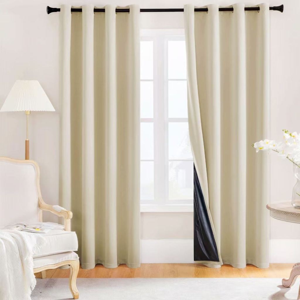 Set 2 Cortinas 100% Blackout Engomada Termica 140x220 Cod.720126