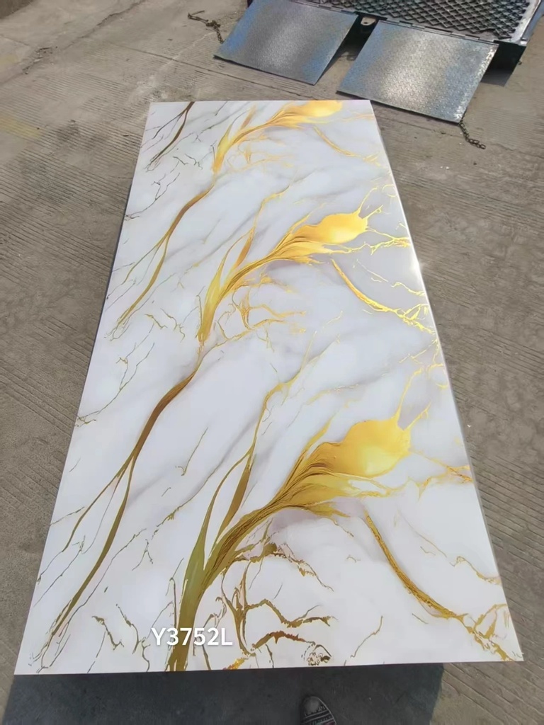 Placa Pvc (DORADA) Marmol UV 1.22 x 2.44 m G10
