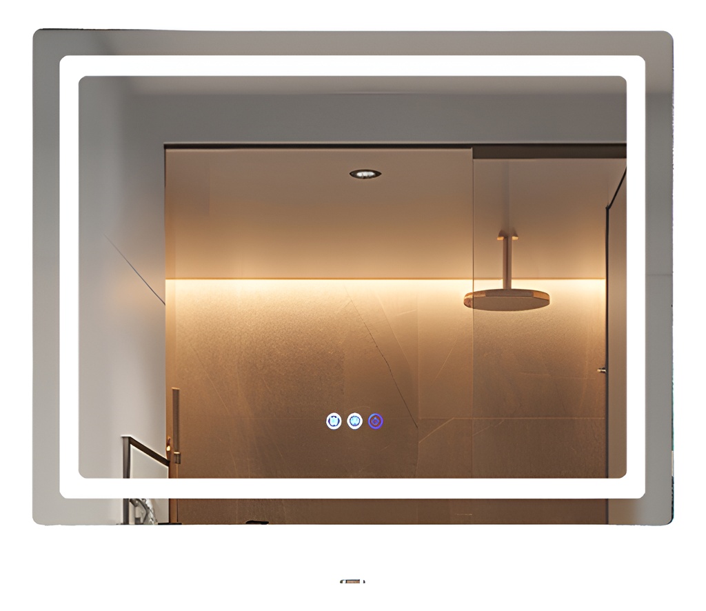 Espejo 60x80 Con Luz Led Rectangular Para Baño Desempañador (62426)